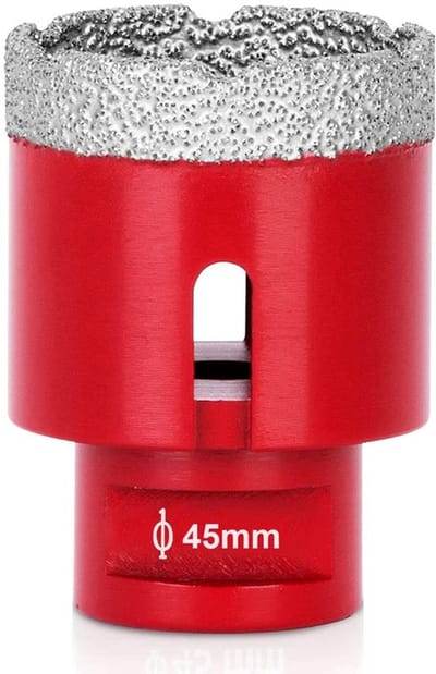 Gatzaag 45 mm - Diamantcoating - Lange levensduur - Geschikt voor glas en keramiek - Gatsnijder voor marmer - Perfect voor hobbyisten en...