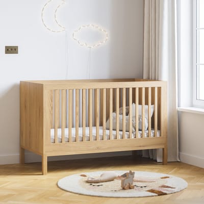 Petite Amélie Meegroeibed Japandi – 70x140 cm – Naturel - In hoogte verstelbaar – Handgemaakt in Europa