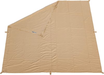 CanvasCamp Heavy Duty Canvas Tarp 3 x 3 m – Vierkant Schaduwdoek 9 m² – Waterafstotend Polykatoen 450 g/m² – Donker Zand