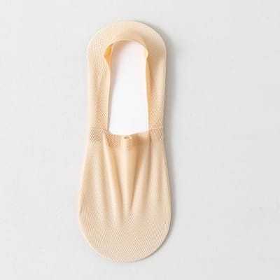 Herensokken Zomer Dunne Mesh Ademende Antislip Onzichtbare Ondiepe Mond Sokken Katoenen Zool Vrijetijdssokken Lage Loop Sokken nude