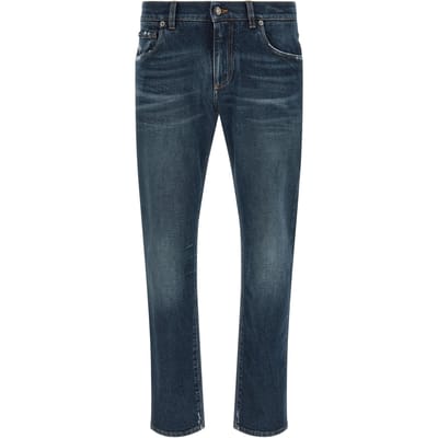 Dolce & Gabbana Blauw Katoenen Jeans Denim