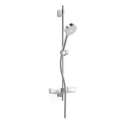 Hansa Hansabasicjet douchegarnituur douchestang 720 mm handdouche 1 jet D95 mm met zeepschaal doucheslang 1750 mm verchroomd