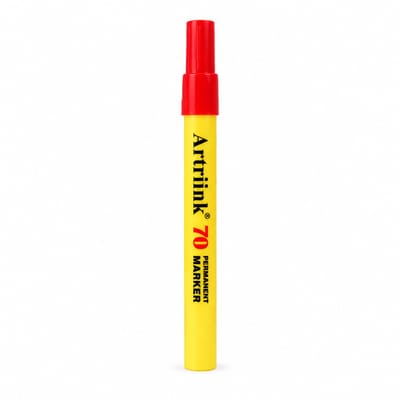 Oliehoudende permanente marker - 1 losse rode pen - Waterbestendig en sneldrogend - Basisverpakking