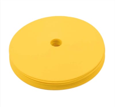 Floormarker set á 10 stuks - Geel - Antislip markeerschijven - Pannenkoeken Sport