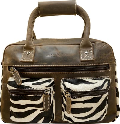 Zebra Tas - Bruin - Crossbody Dames Tas – Cowboybag - Westernbag