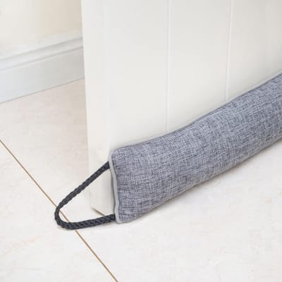Tochtstopper Deur - Windstopper Raam - Huis Warm Houden - Verzwaarde Vulling - 91 cm - Grijs