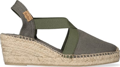 Toni Pons Ter Dames Espadrilles Caqui | Groen | Linnen | Maat 41 | TERcaqui
