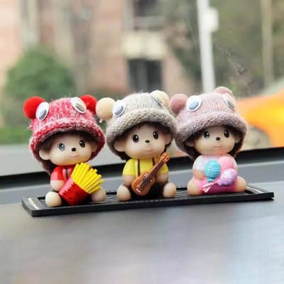 Mini Monchhichi Figuurtjes Schattige Monchchi Bureau Ornamenten Zittende Monkiki Dashboard Decoratie Figuurtje Figuur Kindercadeaus