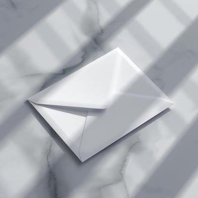 Set van 25 Witte Enveloppen met Driehoekige Flap, 140x190 mm