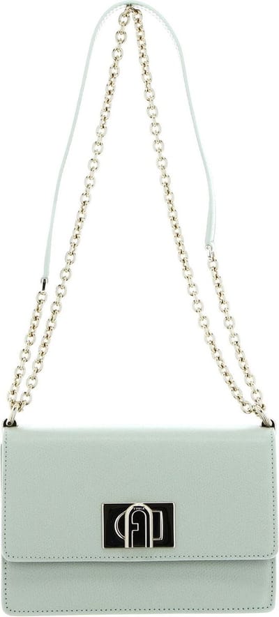 FURLA Leren Schoudertas Avondtas 1927 Mini Crossbody 20 Mineral Green + Felce Mintgroen