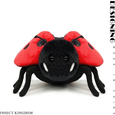 Ongeveer 15-20 cm Gesimuleerd Insect Pluche Speelgoed Kawaii Pluche Mieren Spinnen Bijen Lieveheersbeestjes Vlinders Bidsprinkhanen Pop Grappige Decoratie Cadeau red
