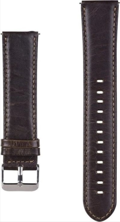 Klassieke band geschikt voor Samsung Galaxy Watch - Classic donkerbruin - 45mm / 46mm - Smart watch band van Heble®