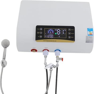 Elektrische Boiler - Warmwaterketel - Direct Warm Water - Inclusief Doucheset - 80 Liter Capaciteit - Wit