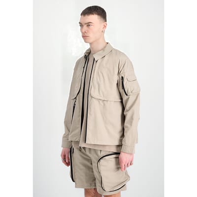 Alpha Industries Utility Shirt Uv Vintage Sand Größe: S | Leichte Jacken Outlet | Herren | Braun