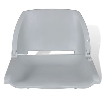 vidaXL - Bootstoelen - 2 - st - inklapbare - rugleuning - 41x51x48 - cm - grijs