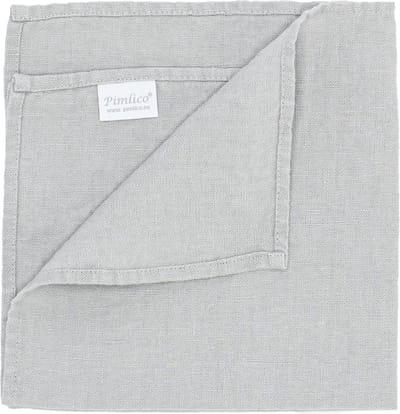 Servetten | Emma - Gewassen Linnen - Strijkvrij & Krimpvrij - Hampton Blue - 42x42 cm - Set van 4 - Pimlico