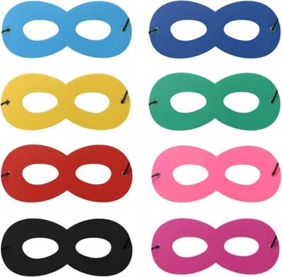 Set van 8 Vilt Oogmaskers voor Kinderen en Volwassenen, Perfect voor Carnaval, Halloween en Verkleedfeest, Ideale Kostuumaccessoires voor Cosplay en Feestjes