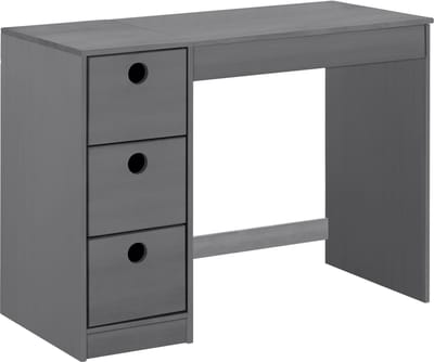 Alpi Kinderbureau met 3 Lades - Grijs Massief Grenenhout - 100 x 50 c