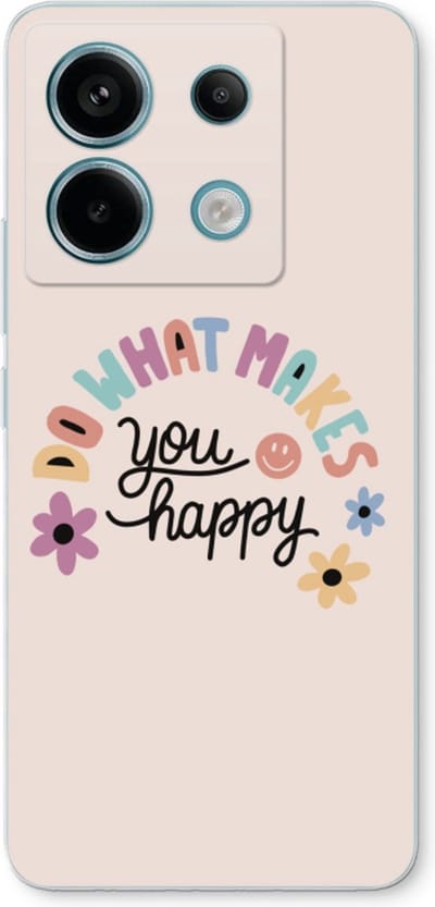 Case Company® - Hoesje geschikt voor Xiaomi Poco X6 hoesje - Happy days - Soft Cover Telefoonhoesje - Bescherming aan alle Kanten en Schermrand