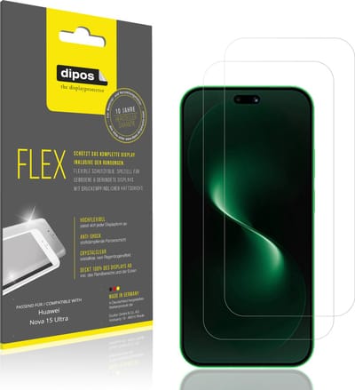dipos – 2x Beschermfolie geschikt voor Huawei Nova 15 Ultra | 3D Full Cover Screenprotector | 100% Passend