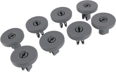 Wielenset Vaatwasser Mand - Onderstel Wieltjes - Vaatwasser Reparatie - Set van 8 stuks - Standaard - Wit