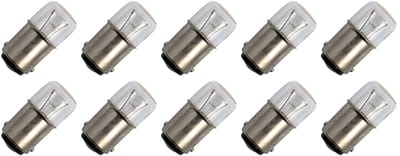Signaallamp Ba15d 12V 5W - 416 mAh - 10 stuks - T16 Gloeilamp Ø16mm - 35mm - 2500K - Dimbaar