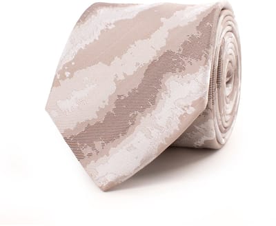 TRESANTI | GIONATA | Silk tie with colourood waves | Beige