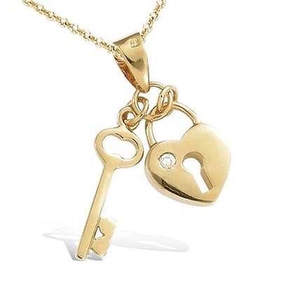CHIVAL - Ketting 18K Verguld Goud " Key To My Heart" – Hartje, Luxe, Hypoallergeen, Perfect Cadeau voor Haar, Sleutel, Liefde, Love, Valentijn, Moederdag, Elegant, Romantiek, Dames, Sieraad, Geschenkverpakking
