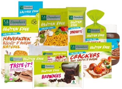 Damhert glutenvrij mixpakket - haverkoek, pasta, chocolade - 2.06 kg