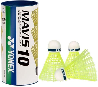 Yonex Mavis 10 in- & outdoor badmintonshuttle - 3pcs - geel