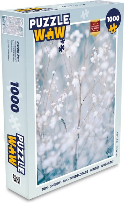 Puzzel Takken - Sneeuw - Winter - Natuur - Botanisch - Legpuzzel - Puzzel 1000 stukjes volwassenen
