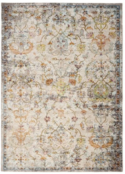 Picasso Sarough – Laagpolig – Vintage Vloerkleed – Creme / Beige – 80x150 cm