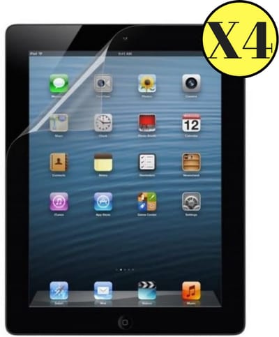 iPad 2 / iPad 3 / iPad 4 - 4 stuks Beschermende kunststoffen Plastic screenprotector transparante plastic schermfolie voor tablets