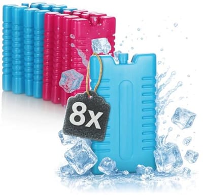 8x Koelelementen voor Koelboxen - Herbruikbare Koelpakketten voor Huis en Vrije Tijd - 220ml