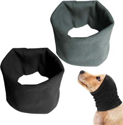Dailygoods- Oorkappen Warm - Oorbeschermers Huisdieren - Gehoorbescherming Honden - Zachte Oorkappen - Wasbaar Katoen - 2 Stuks 20x15 cm