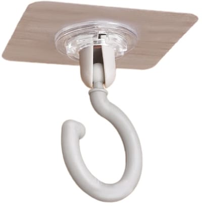 Dailygoods- Zelfklevende Haken - 6 Stuks - Plafondhaken - Stansvrij - Spoorloze Kleefhaken - Draagvermogen 3 kg - Transparant Materiaal - Plafondhaak