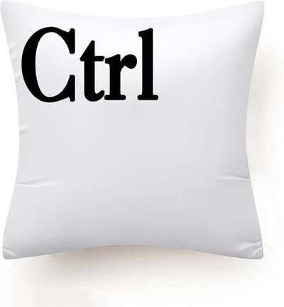 Unieke kussenhoes met het Ctrl-toets teken (500024)