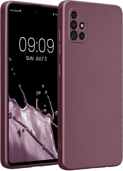 kwmobile metallic telefoonhoesje van TPU - geschikt voor Samsung Galaxy A51 - Flexible case voor smartphone - In metallic lila