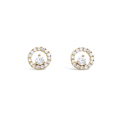 CHIVAL - Oorbellen 18K Verguld Goud "Elysian" - Elegant, Zirkonia, Minimalistisch, Hypoallergeen, Luxe, Cadeau voor haar, Sieraad, Tijdloos, Liefde, Romantiek, Geschenkverpakking