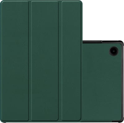 Hoes - Geschikt voor Samsung Galaxy Tab A8 - Dun & Stevig - Trifold Bookcase - Hard Cover - Hardcover Book Case - Tablet Hoesje - Donkergroen