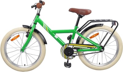 Kinderfiets - Jongensfiets Meisjesfiets - Fietstraining Spelen - Stabiel Stalen Frame - 18 Inch - Groen