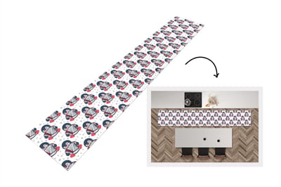 Keukenloper - Loper keuken - Accordeon - Pinguïn - Patronen - 300x50 cm - Keukenloper vinyl