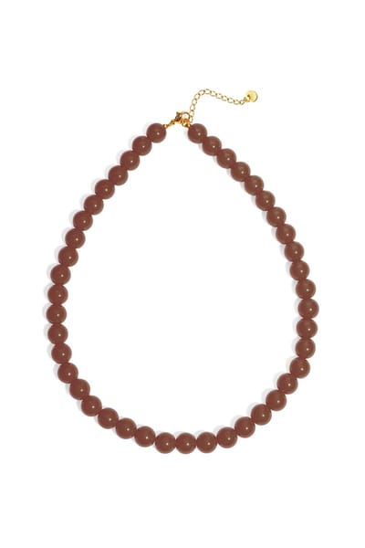 Yehwang - Ketting met kralen - Kralen ketting - Bruin - Dames ketting - Kerst sieraden - Kerst cadeau - Sinterklaas