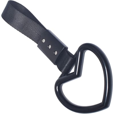 Auto Handgreep Riem Hartvormig Plastic Stevig Universeel Decoratief Achterbumper Waarschuwingsring Roze