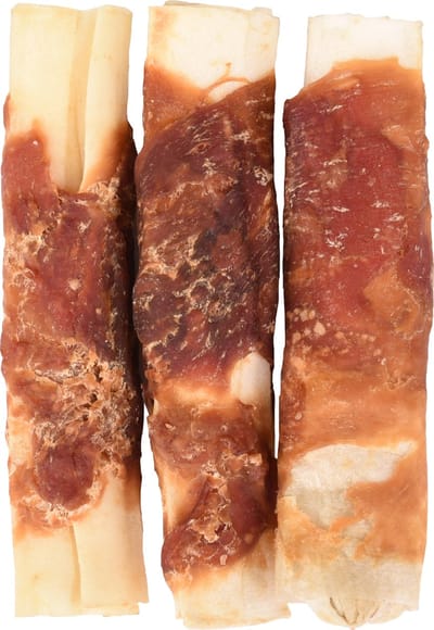 Flamingo R'hide - Snack Honden - R'hide Duck Wrapped Ribs 12cm 3st 90gr - 3st - 129232 - 3st