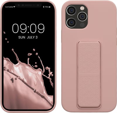 kwmobile back cover voor smartphone - geschikt voor Apple iPhone 12 / iPhone 12 Pro - 1x beschermhoesje van kunststof - In oudroze