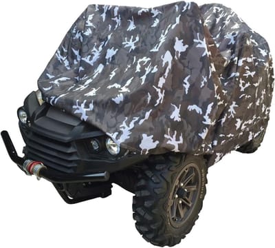 Afdekzeil Quad - Voertuighoes Beschermhoes - Voertuig Beschermen - Water en Vuilafstotend - 250x125x85cm - Winter Camouflage