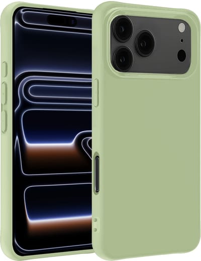 Hoesje - Geschikt voor iPhone 17 Pro / 18 Pro - Sterk & Shockproof - Siliconen Case - Hoes Cover - Telefoonhoes - Groen