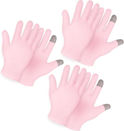 3 Paar Hydraterende Handschoenen voor de Nacht, Touchscreen Handschoenen, Witte Katoenen Handschoenen voor Droge Huid, Eczeem en Handverzorging