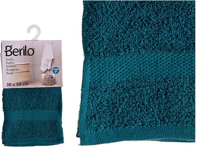 Berilo Handdoek 70 X 130 Cm Katoen Blauw